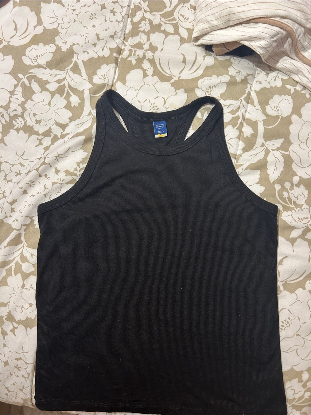 Classic Black Ribbed Muscle Tee - Women's Racerback